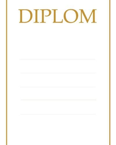 Diplom, Nøytral med gullskrift