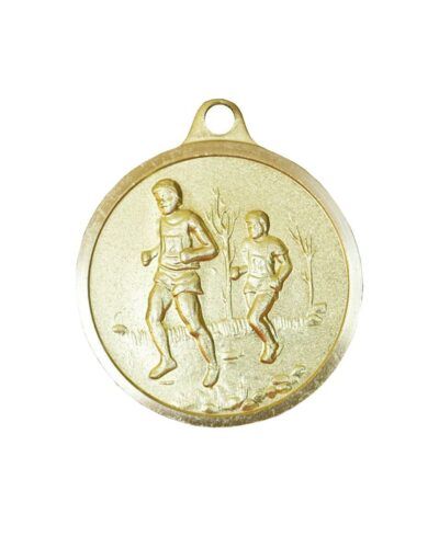Terreng-løp medalje - 32mm Jenmedalje Gulll