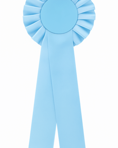 Rosett Lyseblå 32 cm