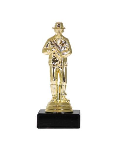 Fisker figur - Gull - H: 13cm