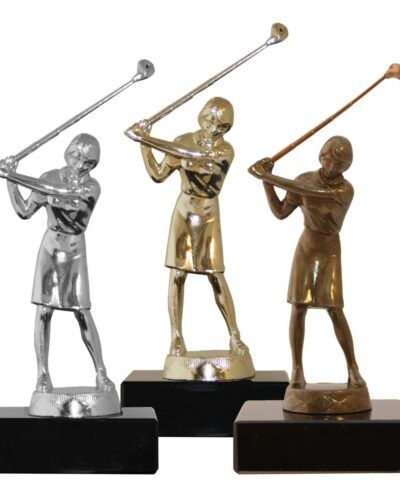 Golf Dame - Metallfigur