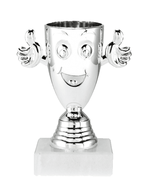 happy_pokalen Pokalen Happy i sølvvalør. Flott premie til barn!