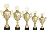 Gullpokalserie på marmor-sokkel