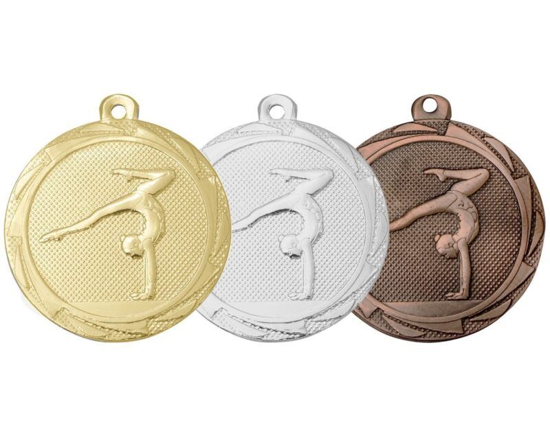 Turnmedalje i gull, sølv og bronse