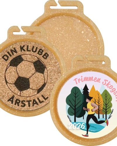 Plastmedalje Resirkulert Havre ø60mm