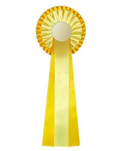 Rosett Gul – 2 Lags | 37cm ø14cm