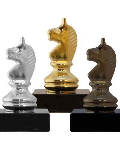 Sjakkhest - Metallfigur