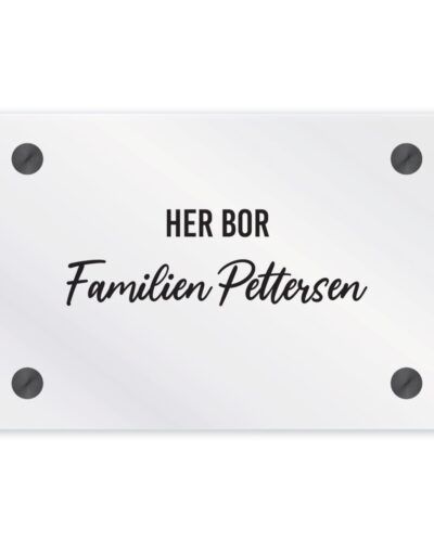 Skilt Akryl m/UV trykk 10x15cm (3mm)