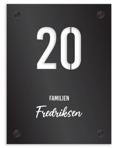 Skilt Akryl m/UV-trykk 20x15cm (3mm)