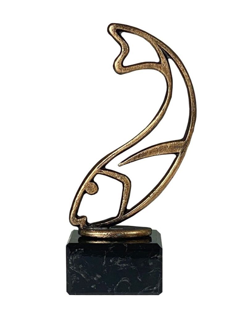 something_fishy Nøytral fiskestatuett støpt i metall