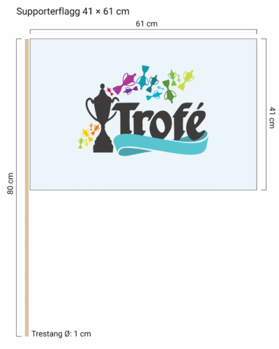 Supporterflagg XLarge  41x61cm