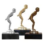 Svømmestatuett i metall herre