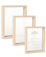 Glassplaketter med treramme